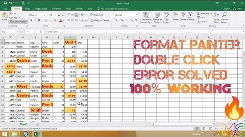 Format painter double click NOT Working Error solved | Mythical conclusion |