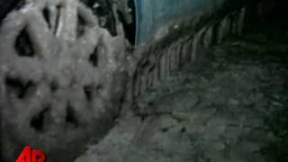 Car Encased in Ice After Water Main Break