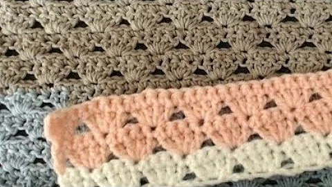 QUICK Crochet blanket. Diamond cluster blanket. (E...