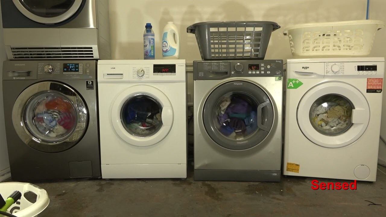 Wash Race - Samsung ecobubble vs. Logik vs. Hotpoint Smart vs. Bush / Cotton standard 60'c eco