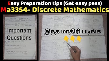 ma3354 discrete mathematics | இந்த மாதிரி படிங்க | confirm pass | easy prepare | anna university