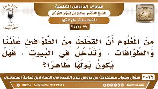 [77 -3022] هل القطة وبولها طاهر؟ - الشيخ صالح الفوزان