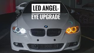 BMW E92 335i DIY LED Angel Eye Upgrade | Rennzport | Carbon | 4K - YouTube