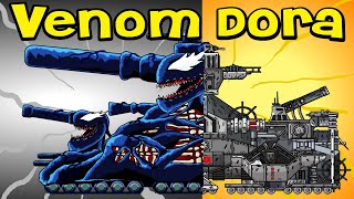 HYBRID MONSTER UNLOCKED: Venom Dora Vs Carnage Dora in The Final Showdown | Cartoons About Tanks |