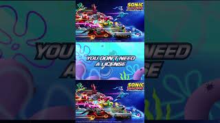 SPONGEBOB IN SONIC RACING CROSSWORLDS TRAILER!!  #sonicthehedgehog  #shorts #sonicracingcrossworlds