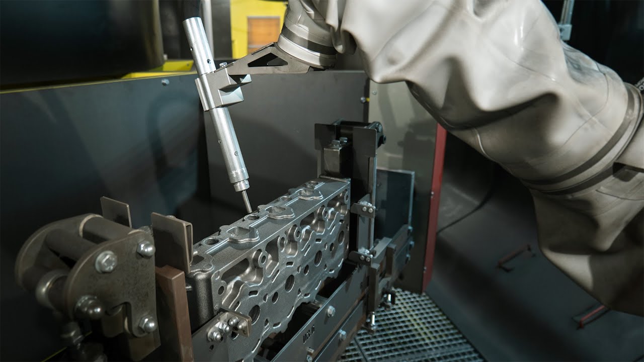 Automated Internal Blasting for Cylinder Heads - Removing Core Sand
