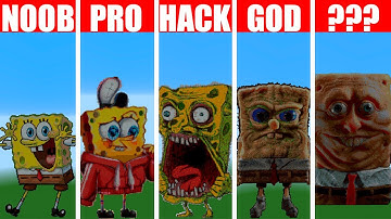 spongebob | noob vs pro vs hacker vs god