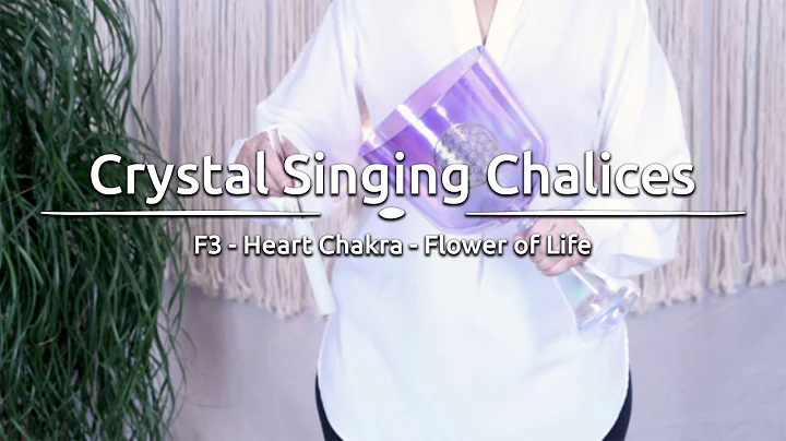 Crystal Singing Chalice, Flower of Life, 8", Note F, Heart Chakra - CSC8FPFOL - Meinl Sonic Energy