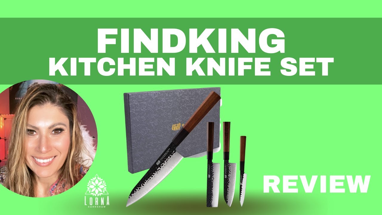 FINDKING 4PCS Kitchen Knife Set, Professional Japanese Chef Knife