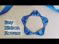 How to make ribbon flowers  ribbon flower making  ribbon flowers  ribbon work