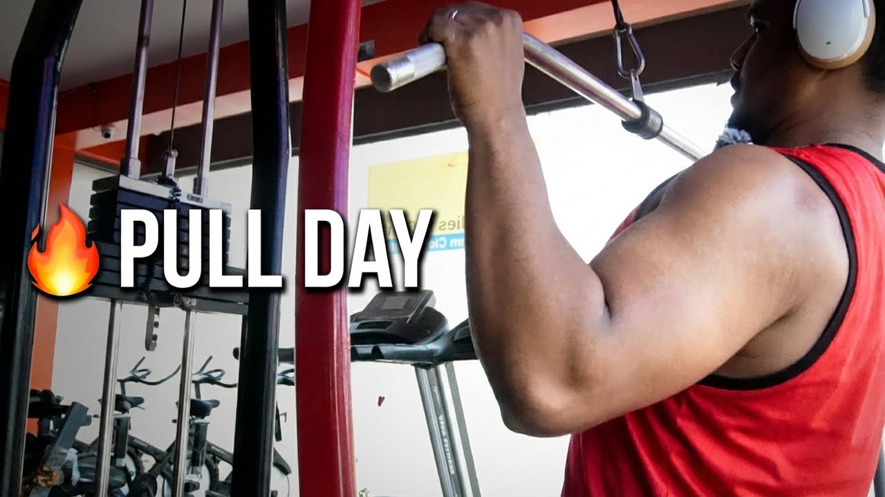 BACK & BICEPS PULL DAY 🔥 | Lat Pulldown, Rows & Crazy Arm Pump