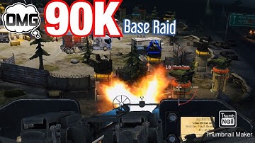90k, level 23 Town Central base raid Left to Survive