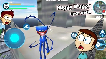Huggy Wuggy Open World Game : Poppy Rope Hero #1 | Shiva and Kanzo Gameplay