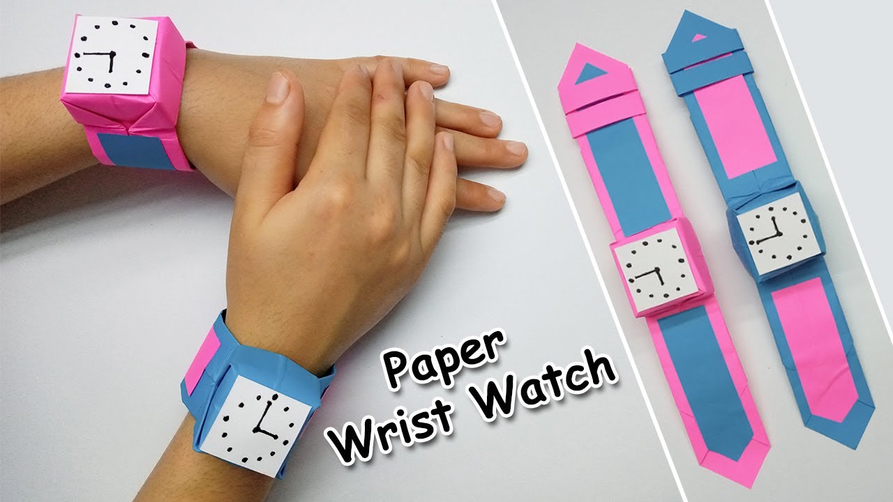 How to Make Easy Paper Wrist Watch at Home | DIY Origami Wrist Watch ...