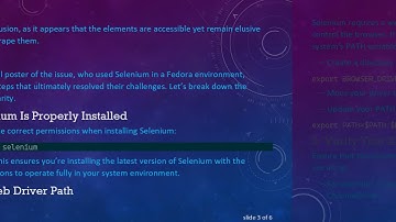 Troubleshooting Selenium: Why Can