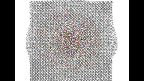 Molecular Dynamics - Silicon Bulk Containing High Temperature Inert Gas