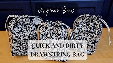 Drawstring Bag - Real Simple: Unlined, with or without Boxed Bottom