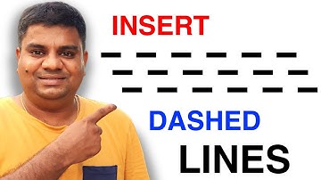 How To Insert Dashed Line In Word (Microsoft)