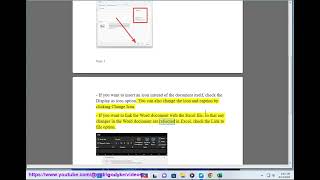 Embed a Word document in Excel