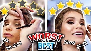 I Went to the WORST REVIEWED & BEST REVIEWED Makeup Artists in My CITY! (1 STAR VS 5 STAR)