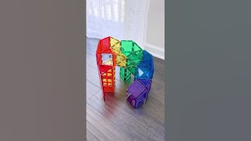 Recreating Rainbow Road With Connetix Magnetic Tiles @pandamommyteacher