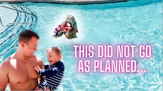 BABIES FIRST POOL DAY | VACATION WITH A DISABLED TODDLER | ADORABLE VLOG