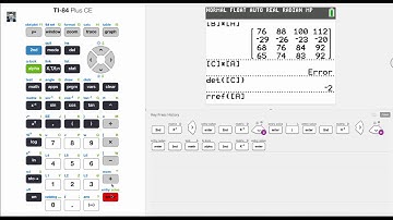 TI-84 CE Tutorial 19 Using the Matrix Editor and the Math Menu