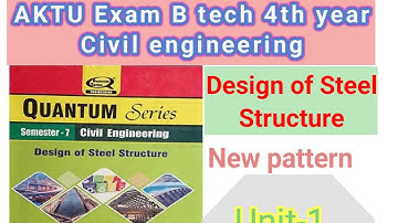 Unit-1(Part-2)Design of Steel Structures||Basic of Steel structure|Btech 7th Semester exam||Aktu|
