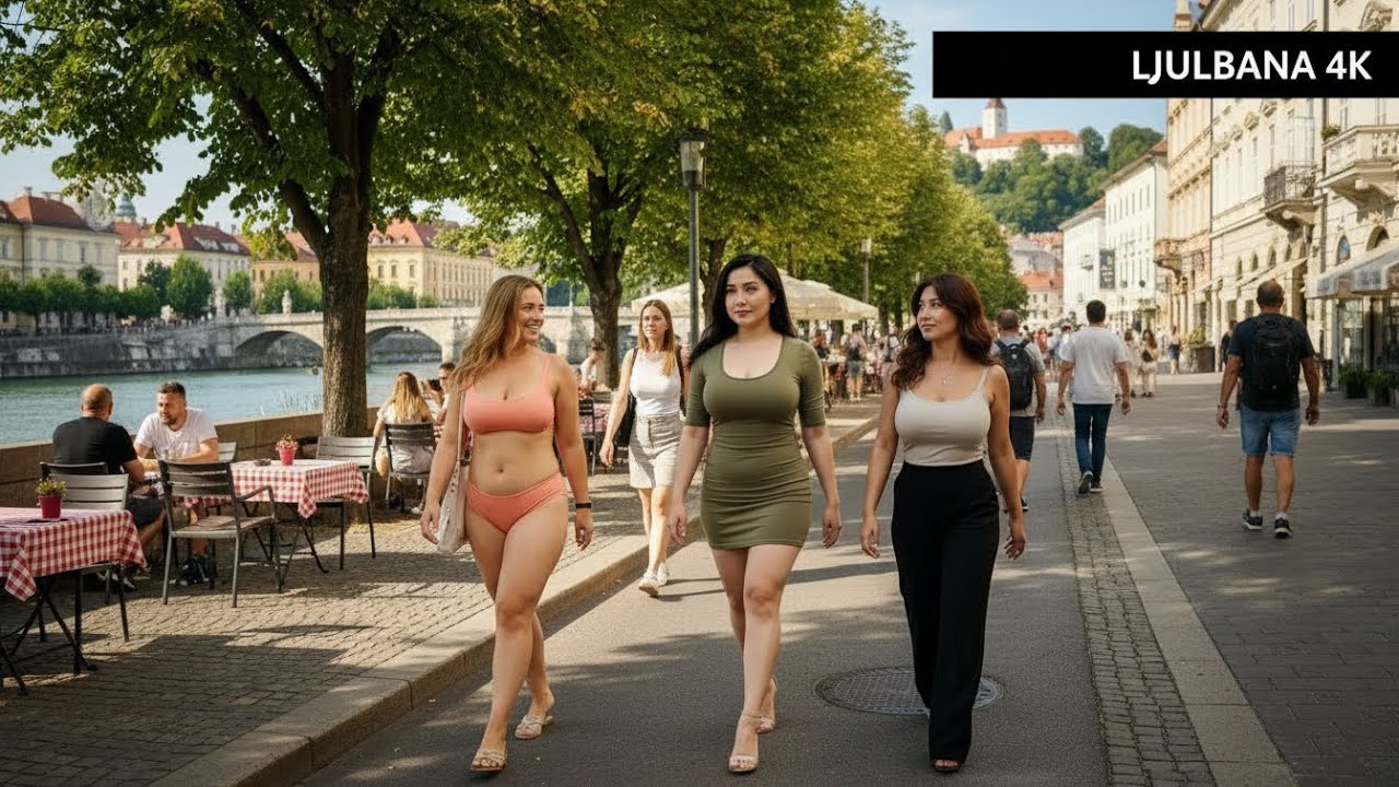 Walking Tour of Ljubljana Slovenia | 4K Ultra HD Old Town & City Life