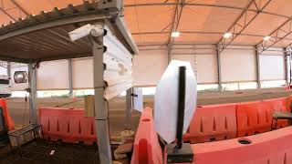 Immigrant Bus at Closed Inland U.S. Border Patrol Checkpoint, Tucson, Arizona, 6 July 2024, GFH13114
