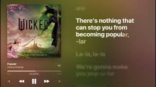 Ariana Grande - Popular (From Wicked The Movie) (Karaoke Instrumental)