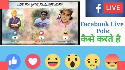 How To Create Live Facebook Reaction Poll | Step BY Step In Hindi | How To Create Live Facebook Pole