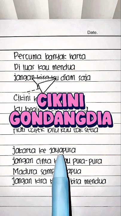 CIKINI GONDANGDIA - Duo Anggrek (Lyrics) || 