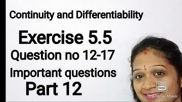 continuity and Differentiability 2nd pu Exercise 5.5 ||in kannada|| Part 12