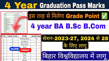 4 year graduation pass marks | 4 year graduation marking scheme 2024 | 4 year ug grading system |  |