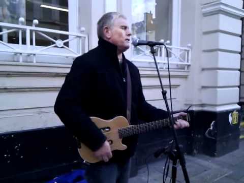 Terry Adams Busking in Bury St Edmunds