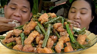 OUTDOOR COOKING | ADOBONG BABOY WITH SITAW OR ADOBONG SITAW