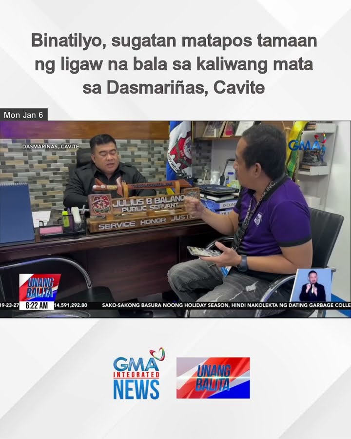 Binatilyo, sugatan matapos tamaan ng ligaw na bala sa kaliwang mata sa... | Unang Balita