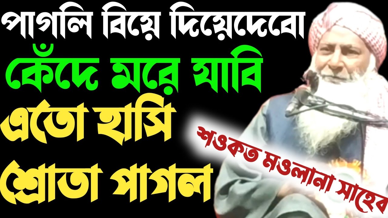 shaukat ali jalsa ┇বিয়ে দিয়েদিবো কেঁদে মরে যাবি┇sawkat ali jalsa ┇হেসে  হেসে পাগল┇shaukat saheb waz - YouTube