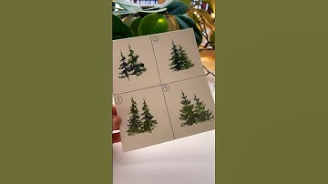 Four different strokes for trees #art #watercolor #watercolortutorial #artists #shorts #arttips #tip