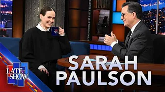 Sarah Paulson Teaches Stephen How To Walk In A High Fashion Runway Show