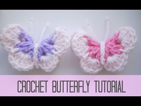 Video: Crochet Small Crochet Butterfly