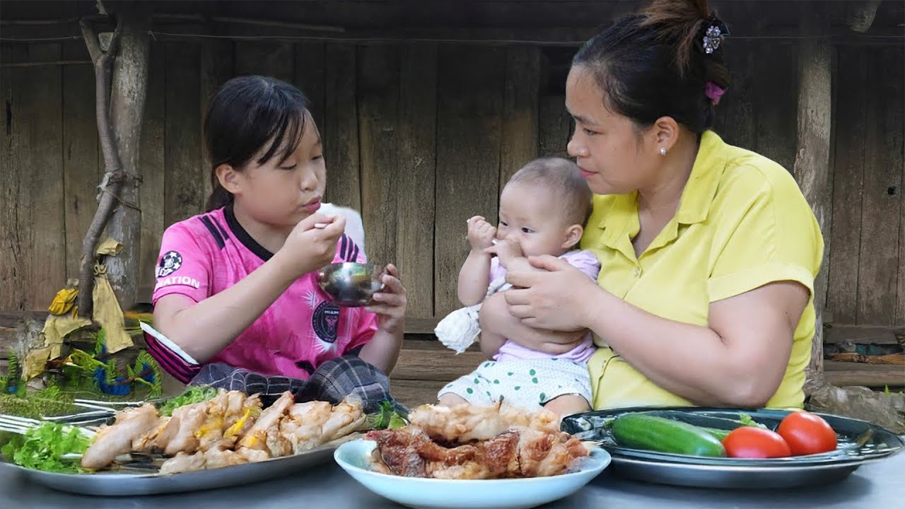 How To Make Grilled Chicken , Fish Grilled  - Take Care Of Baby | Ly Thi Ca