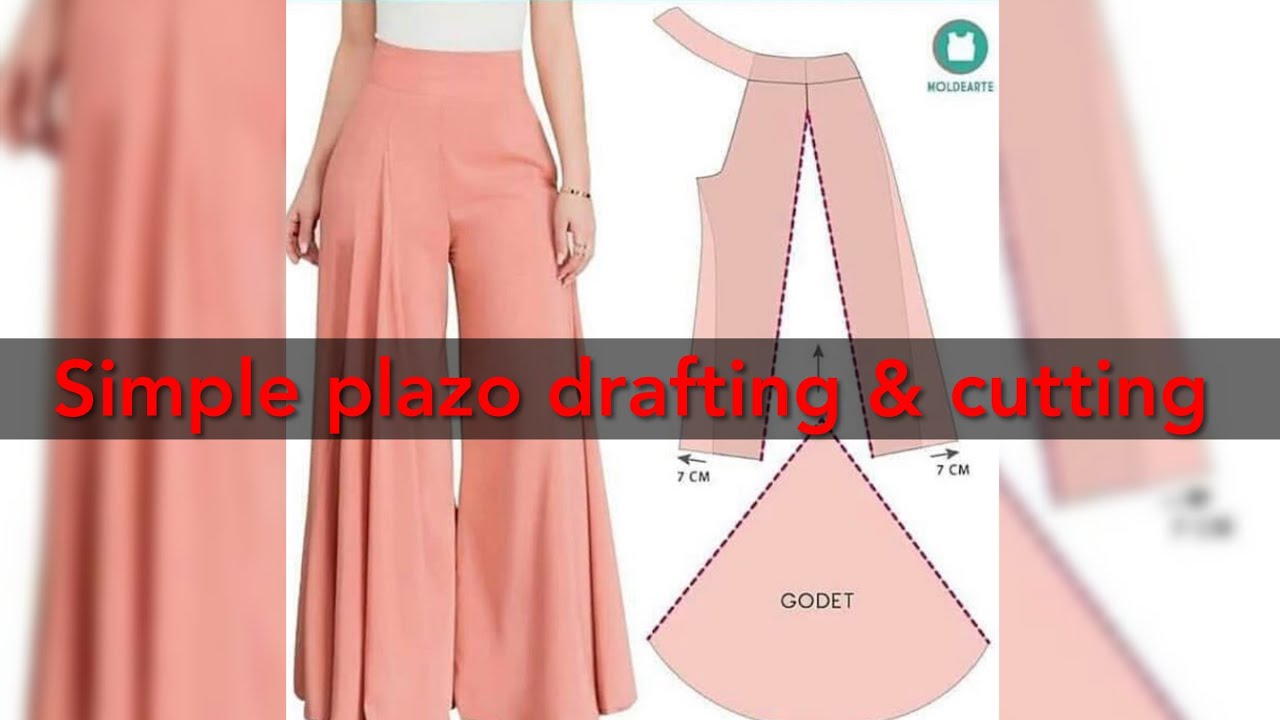 Simple plazo drafting and cutting||how to cut simple plazo||circular ...