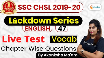 1:00 PM - SSC CHSL 2019 (Crash Course) | English by Akanksha Ma