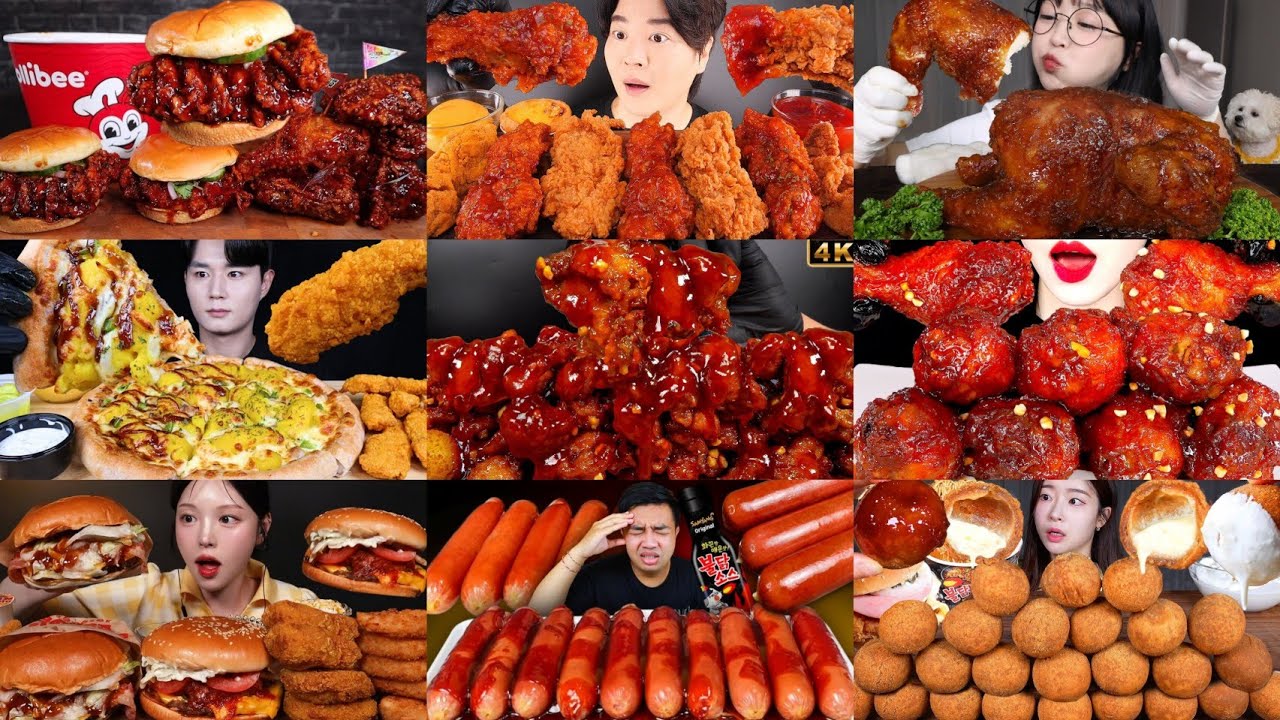 SPEED MUKBANG (2X SPEED) 🍗 KOREAN FOOD | PIZZA, CRISPY CHICKEN MUKBANG COMPILATION | ASMR MUKBANG 