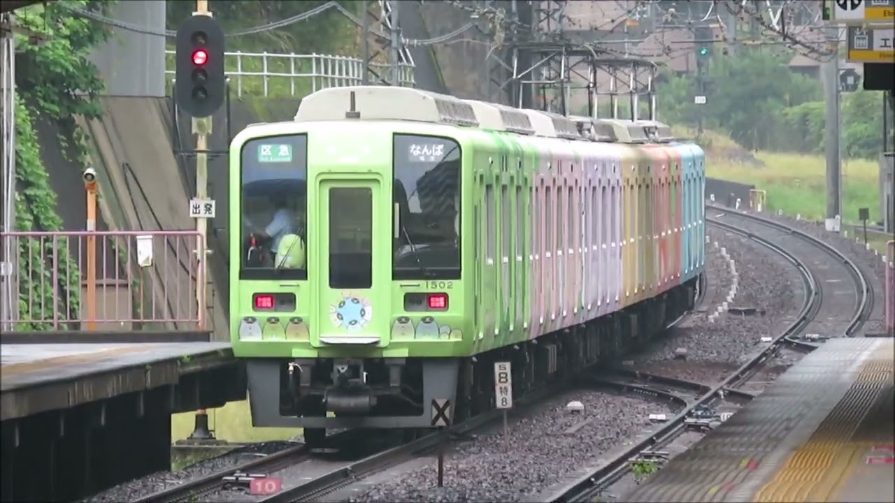 南海1000系すみっコぐらしラッピング車】1002F(6両編成)単独運用【その