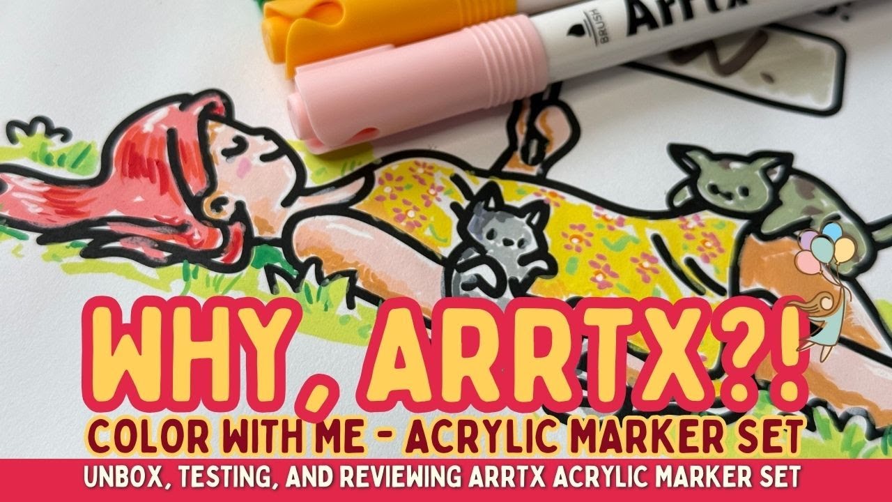 Quick Cozy Coloring With Me! Arrtx Acrylic Marker Set Pros & Cons On Coloring Book For Adults!