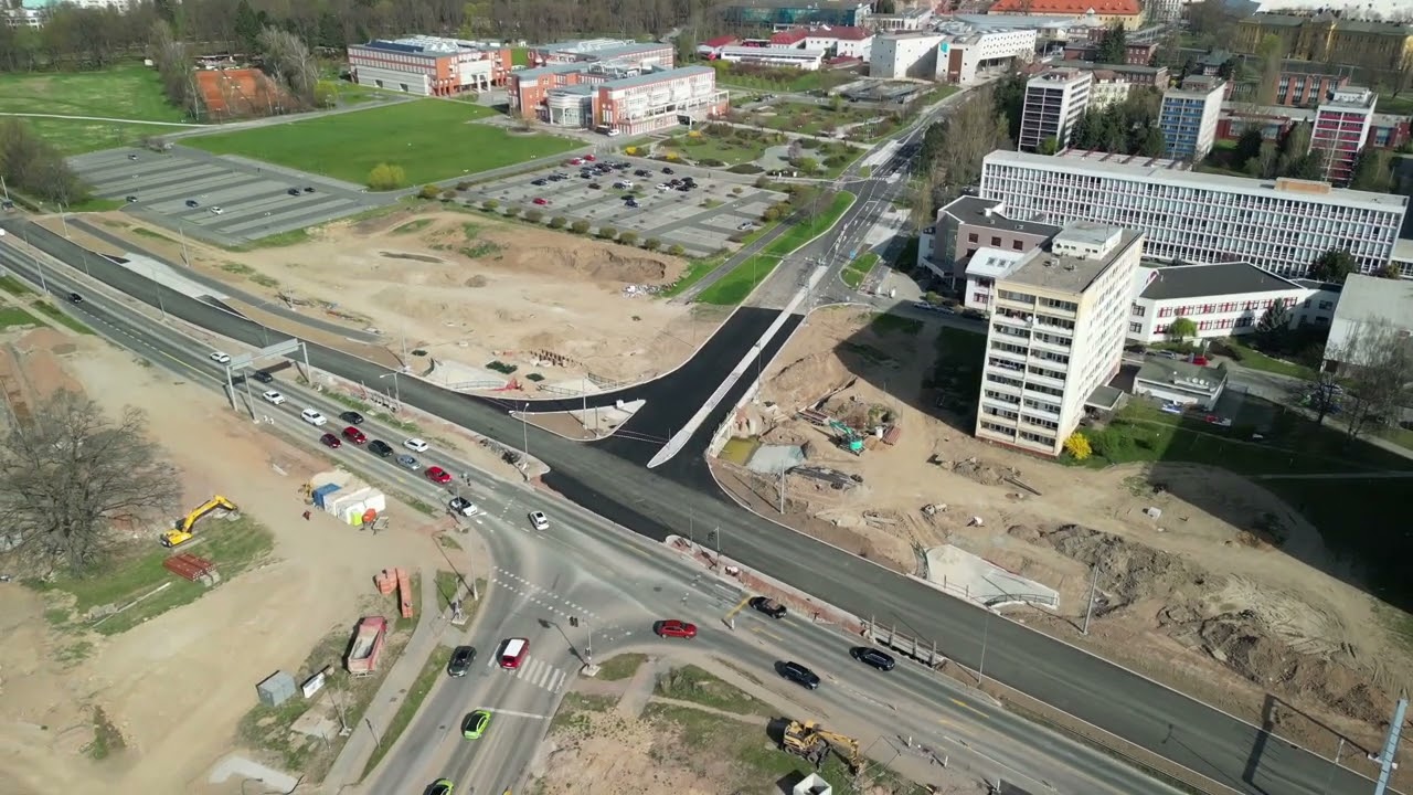 Křižovatka MILETA v polovině dubna 2025