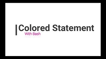 How to echo color output with Bash | Ubuntu